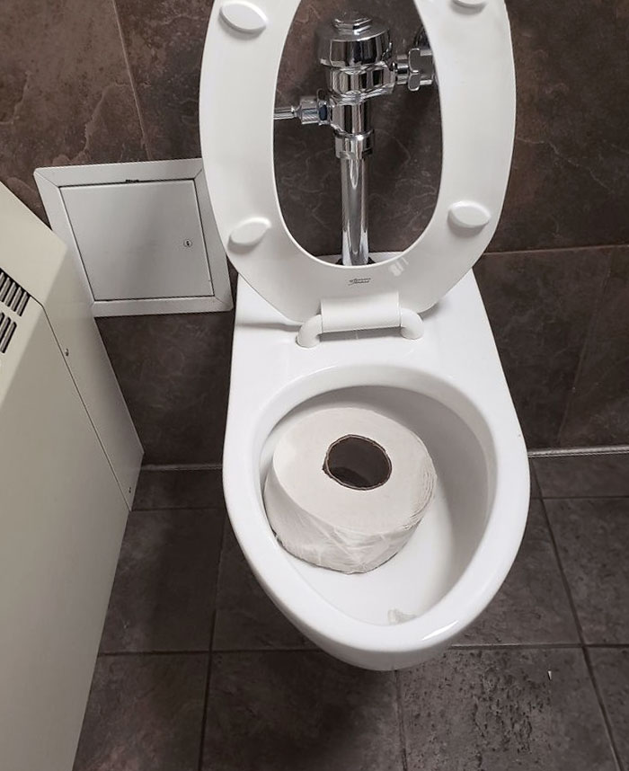 Why? Boys' Bathroom In The Middle School Where I'm A Custodian