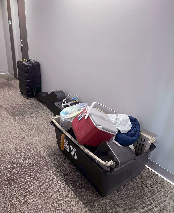 Neighbors Have Been Using Our Narrow Hallway To Store Their Stuff