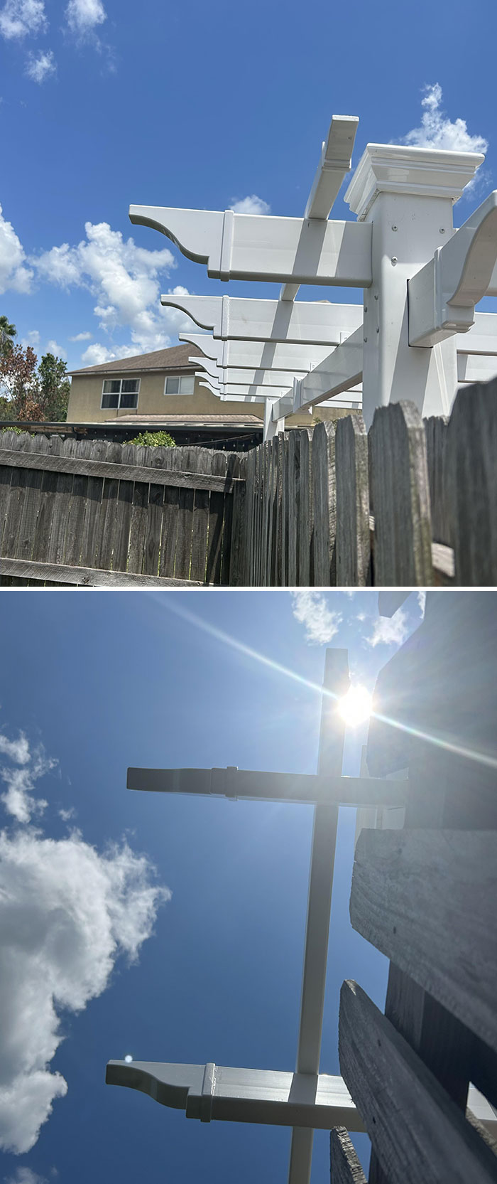 Neighbor Built A Pergola That Hangs Clear Over Into My Yard Space
