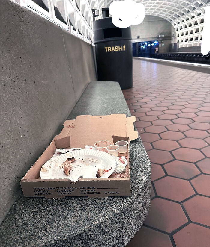 Just Why? The Trash Can Is Right There