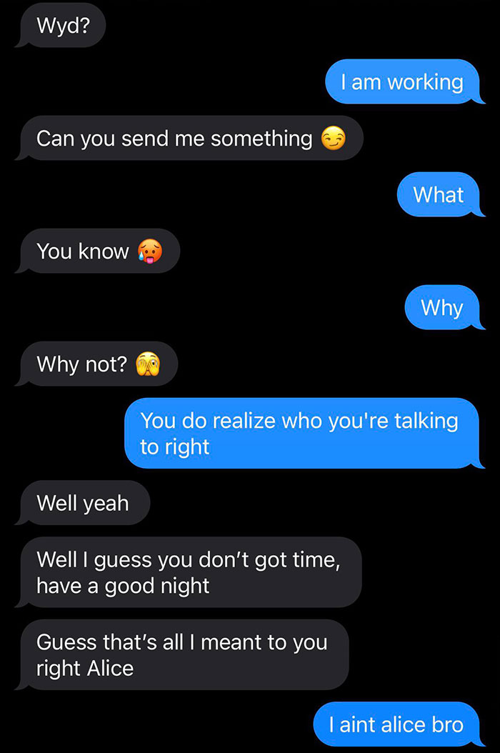 My Ex Texted Me At Work Asking For "Pics" Thinking I Was Someone Else, And Now I Pray For Whoever Alice Is