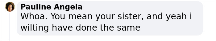 "Chat message about mom's reaction to aunt tattooing a child while babysitting.