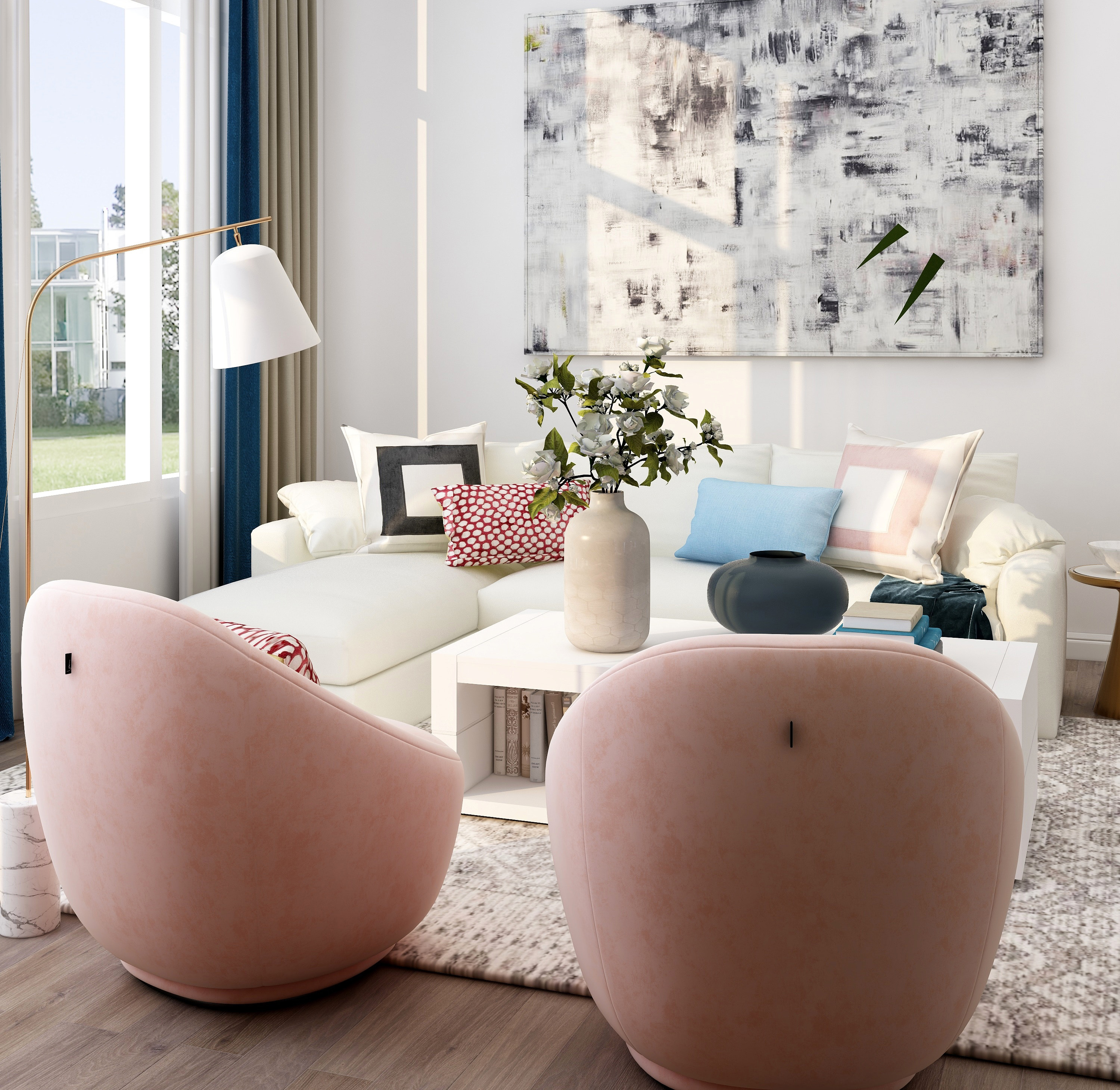 white table with chairs