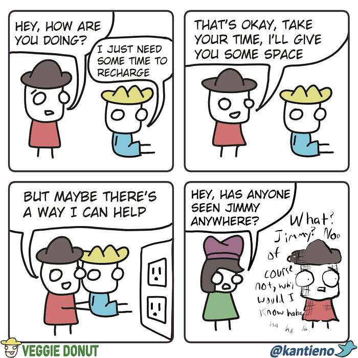Comics About A Pair Of Friends Getting Recharged veggiedonut