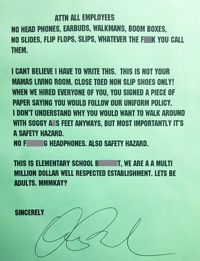 All Of Our Notes From Management Are Priceless