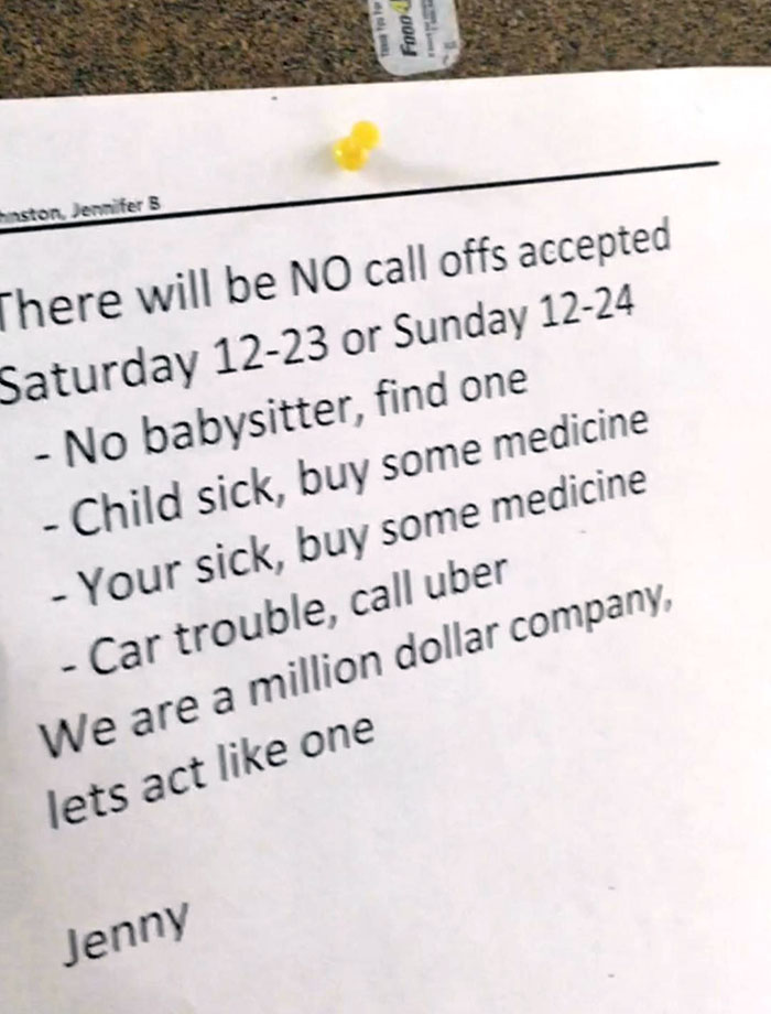 This Was Posted At My Boyfriend's Old Job At A Grocery Store