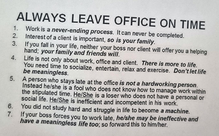 I Found This Posted In My New Office