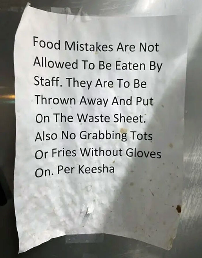 My Boss Would Rather Throw Food Away To Make A Point Than Feed Her Employees. They Already Don't Pay Us Because We're Servers Who Makes Money From Tips