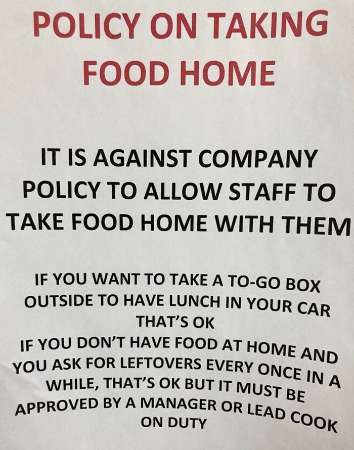 This Sign Posted At My Job Is Really Saying The Quiet Part Out Loud