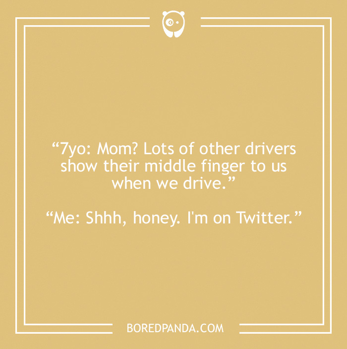 Road trip joke about showing middle finger 