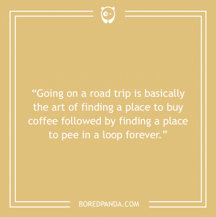Road trip joke about buying coffee on the road trip 