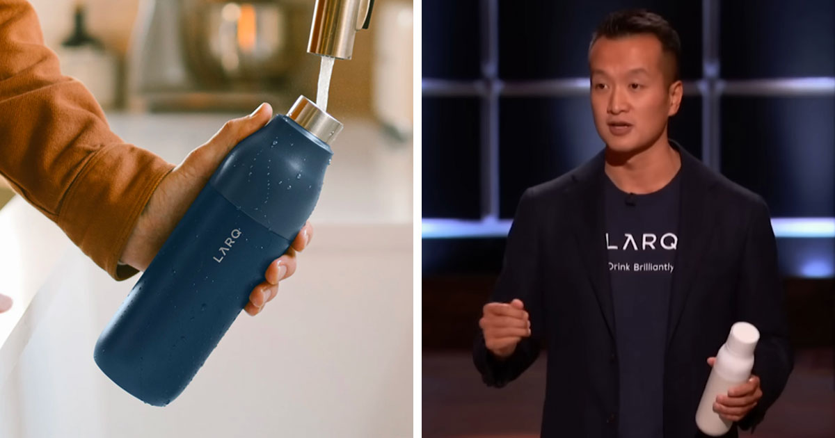 "LARQ" presents their water bottle on the Shark Tank show "LARQ" presents their water bottle on the Shark Tank show