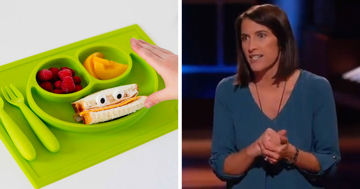 "EZPZ" presents their plastic items on the Shark Tank show "EZPZ" presents their plastic items on the Shark Tank show