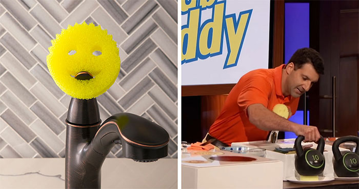"Scrub Daddy" presents their Scrub Daddy sponge on the Shark Tank show "Scrub Daddy" presents their Scrub Daddy sponge on the Shark Tank show