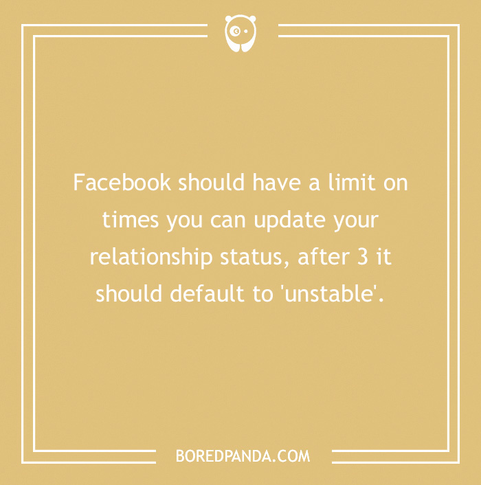 IT Joke about relationship statuses on Facebook