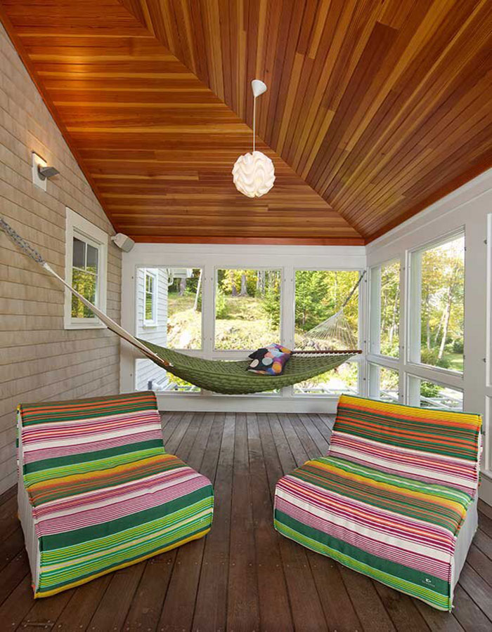 Colorful Vibrant Sunroom With A Hammock Colorful Vibrant Sunroom With A Hammock
