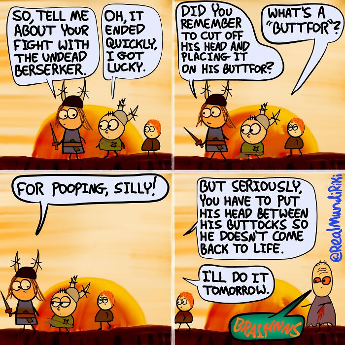 My 31 Comics About An Over-Possessive Mom Who Joins Her Son On A Viking Raid