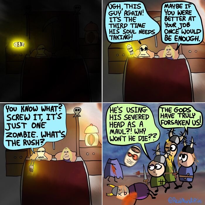 My 31 Comics About An Over-Possessive Mom Who Joins Her Son On A Viking Raid