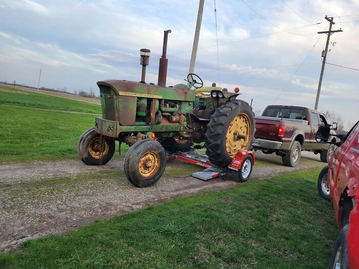Not My Doing, But Surely A Sight. Allegedly A 06 Dodge Challenger On The Dolly