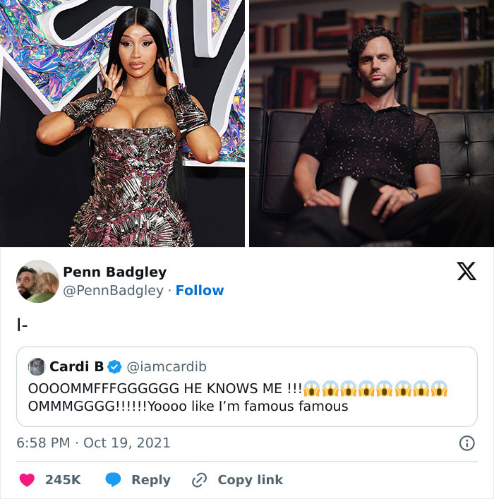 Cardi B And Penn Badgley