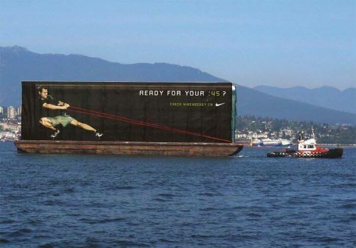 Clever Advertisement On Boat For Nike!
