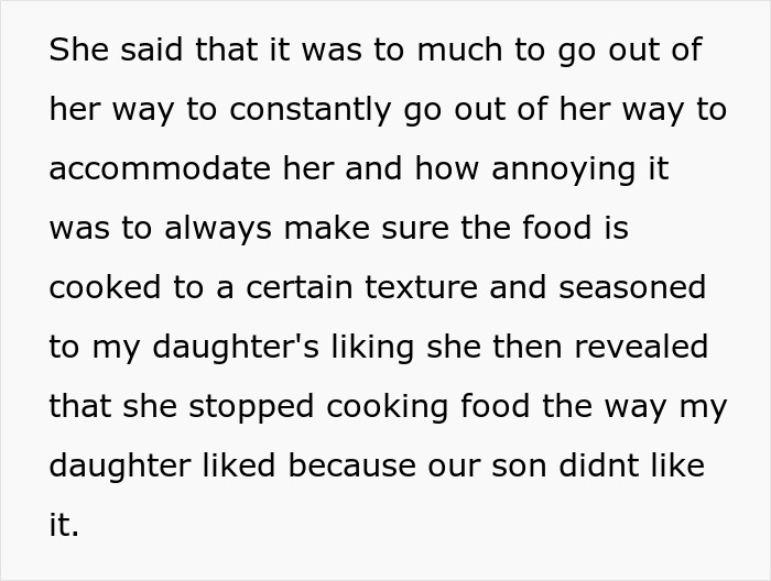 Man Discovers Wife Purposefully Cooks Meals Daughter Won&rsquo;t Eat, Decides On Divorce