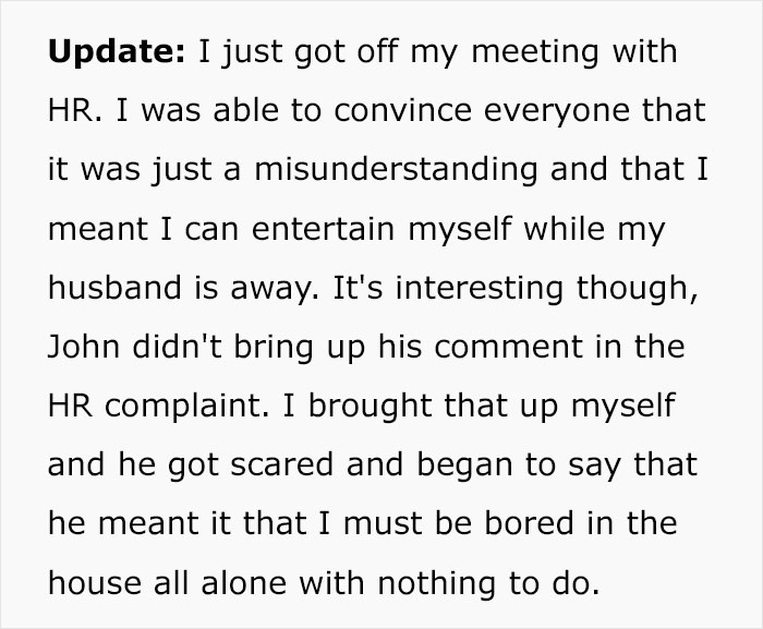 Man Implies Woman Colleague Is &ldquo;Pent Up&rdquo; At Home With Husband Gone, Doesn&rsquo;t Expect Her Response