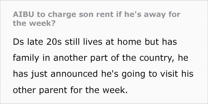 Parent Expects Son To Keep Paying Rent Even While He&rsquo;s Away From Home, He Refuses