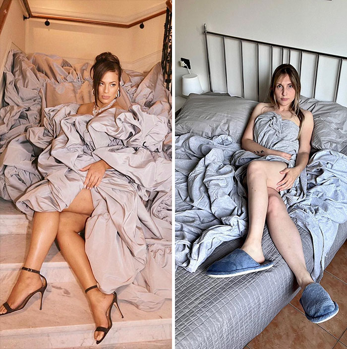 This Couple Is Entertaining The Internet By Imitating Photos Of Celebrities And Models