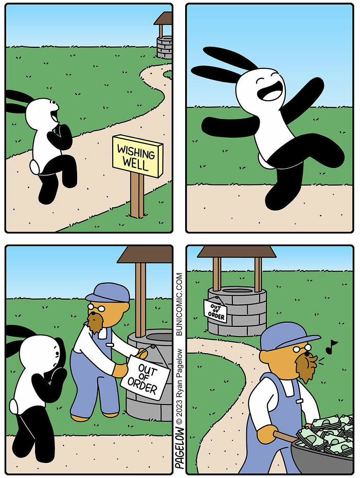 A comic about wishing well being out of order