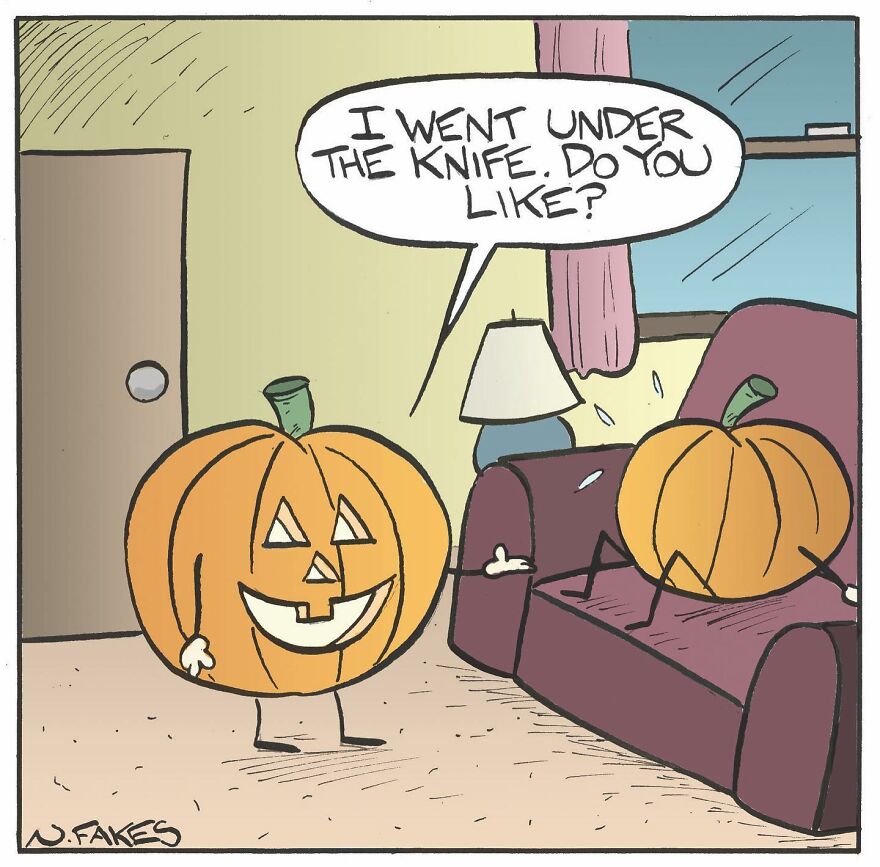 This Artist Can Tell A Joke In A Single Panel, Here Are His Best Works About Halloween (55 Pics)