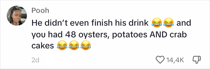 Internet Sides With A Man Who Sneaked Out On A Date Who Ate 48 Oysters As An Appetizer