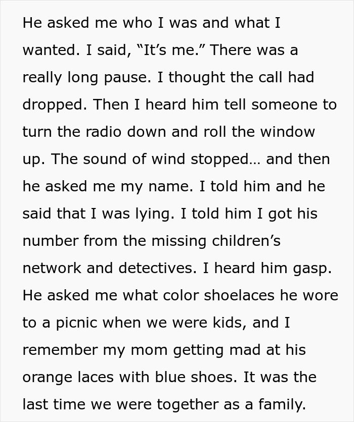 Man Finds Out His Parents Have Been Lying About His 'Missing' Brother For Years Man Finds Out His Parents Have Been Lying About His 'Missing' Brother For Years