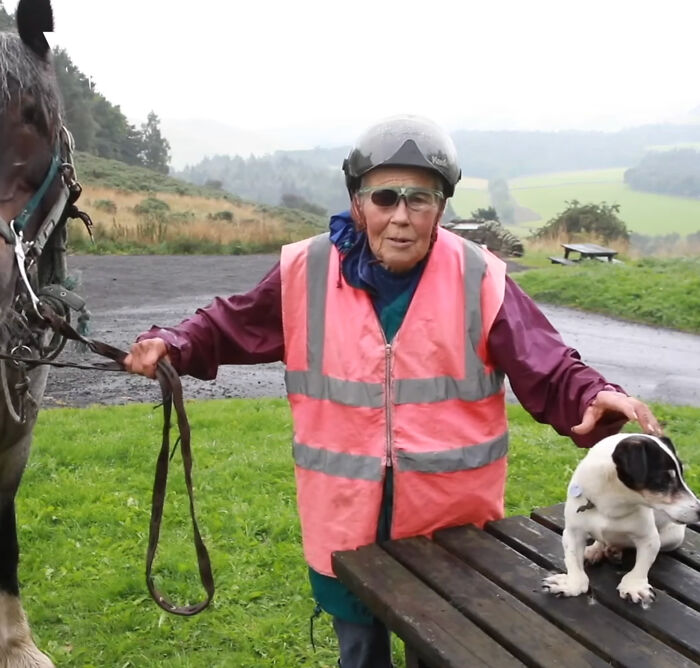 82 Y.O. Hiker Just Returned From Epic 600-Mile Horseback Journey With Her 10 Y.O. Dog In Tow