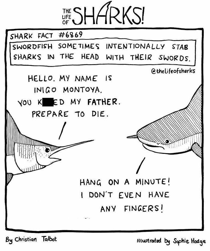 Artist Shows The Adventures Of Sharks And Their Interactions With Other Sea Creatures (New Pics)