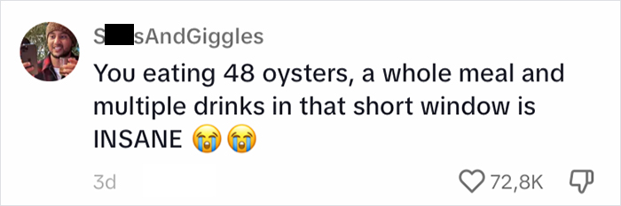 Internet Sides With A Man Who Sneaked Out On A Date Who Ate 48 Oysters As An Appetizer