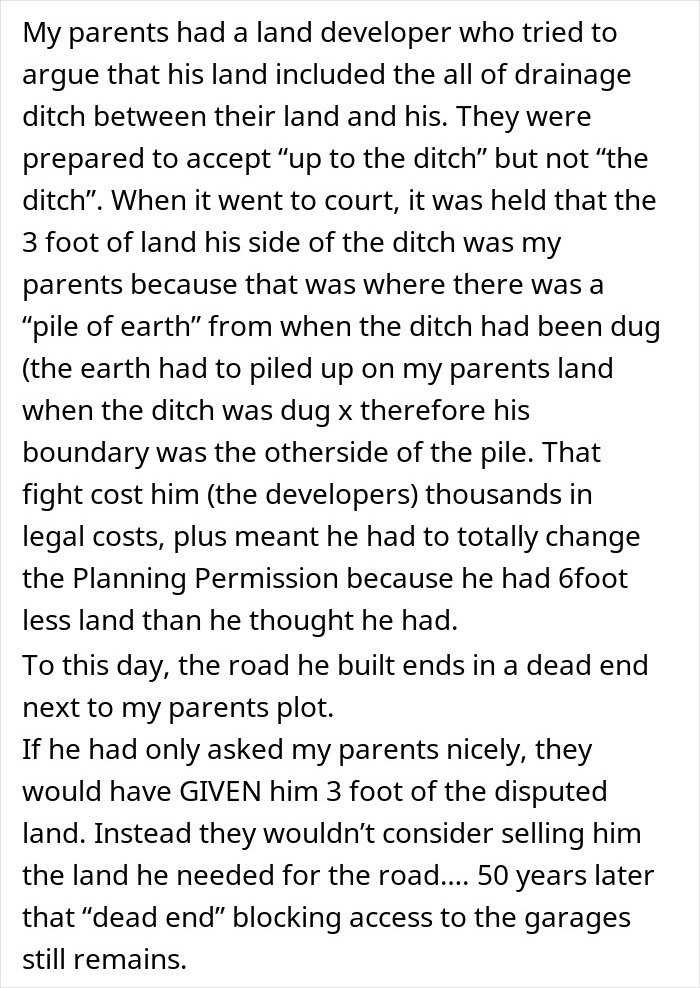 Person Maliciously Complies With Entitled Neighbor’s Demands, Ends Up With More Land Person Maliciously Complies With Entitled Neighbor’s Demands, Ends Up With More Land