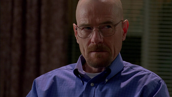 Walter White in a Breaking Bad tv show's scene 