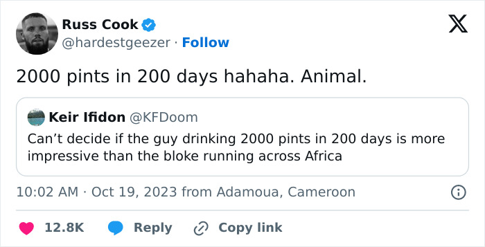 British Man Drinking 2,000 Pints In 200 Days Miscalculates, Sets Himself Up For A Dramatic Finale