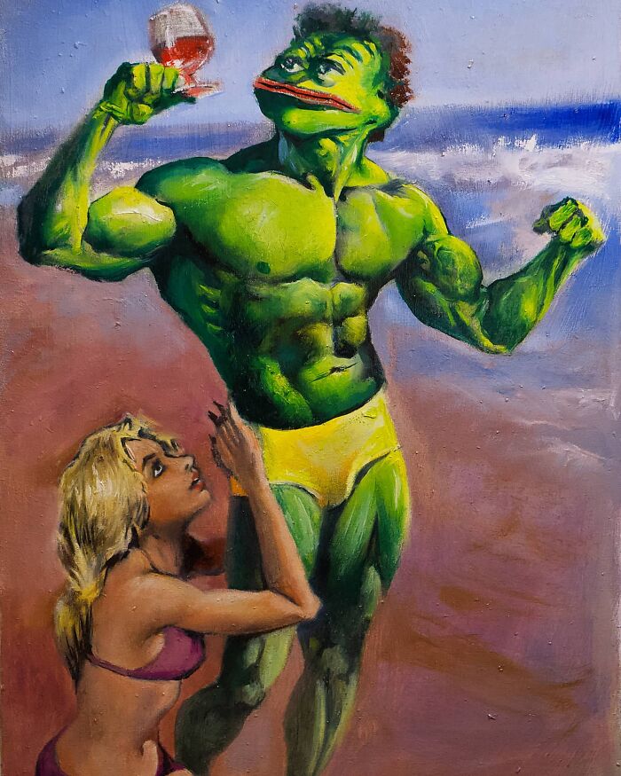 This Russian Artist Transforms Pepe The Frog Into Works Of Art