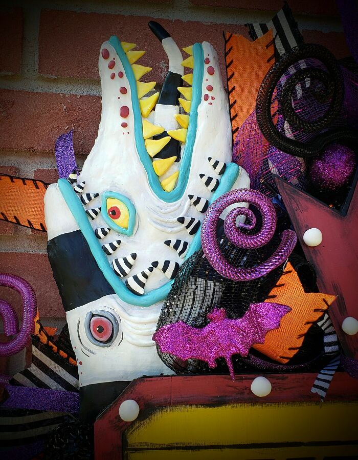 I Make Custom Wreaths For Any Holiday; Here Are The Beetlejuice And Ghostbusters Ones That I Made For Halloween