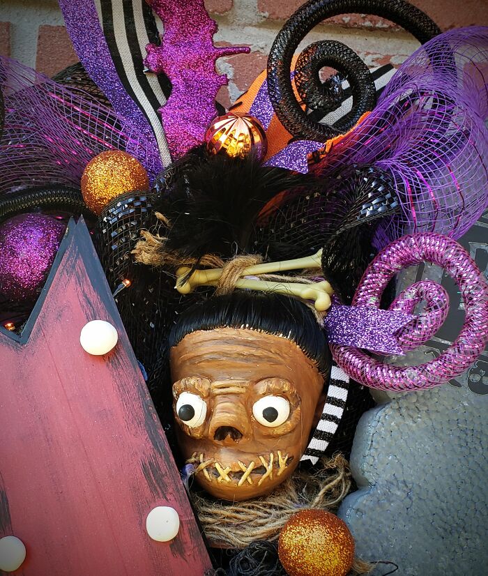 I Make Custom Wreaths For Any Holiday; Here Are The Beetlejuice And Ghostbusters Ones That I Made For Halloween