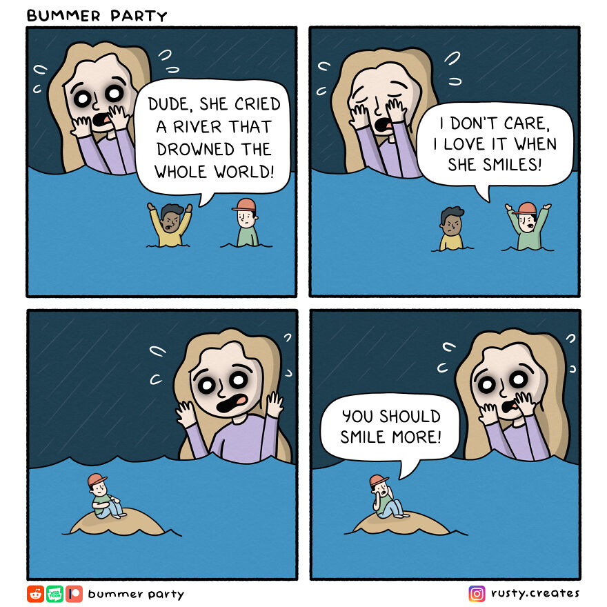 I Draw Sad, Silly Comics — Here Are 30 Of My Favorites From 2023