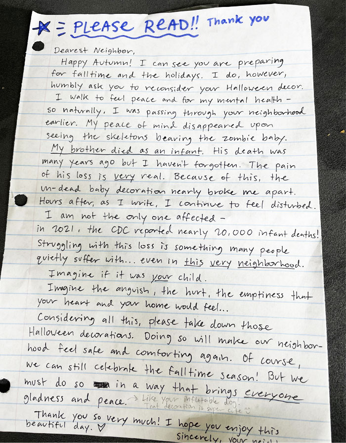 Neighbor Karen Gets Triggered By Halloween Decorations