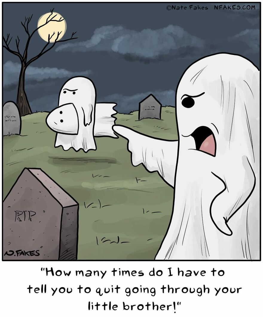 This Artist Can Tell A Joke In A Single Panel, Here Are His Best Works About Halloween (55 Pics)