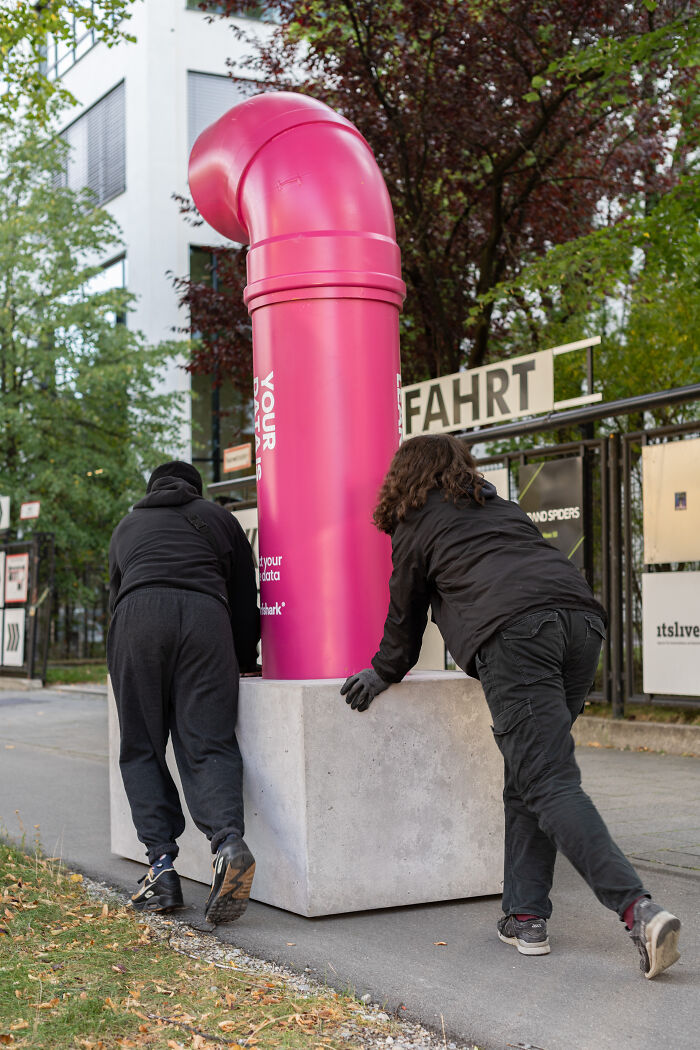 Leaking Pipe Stunt Challenges Big Tech On The Streets Of Munich Leaking Pipe Stunt Challenges Big Tech On The Streets Of Munich