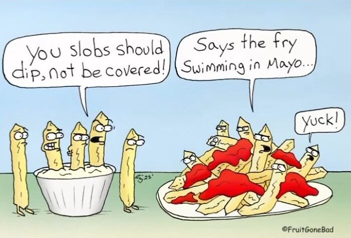41 New Times NY Cartoonist Captures Dark Humor In One-Panel Food Comics