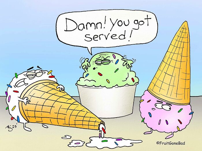 41 New Times NY Cartoonist Captures Dark Humor In One-Panel Food Comics