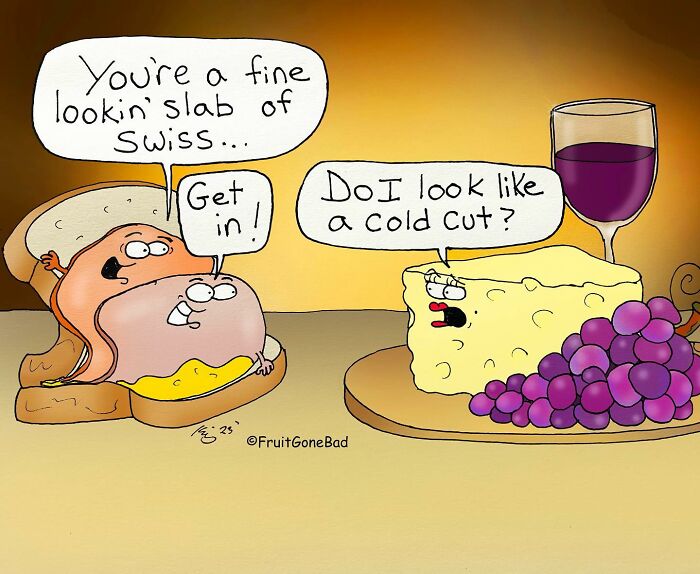 41 New Times NY Cartoonist Captures Dark Humor In One-Panel Food Comics