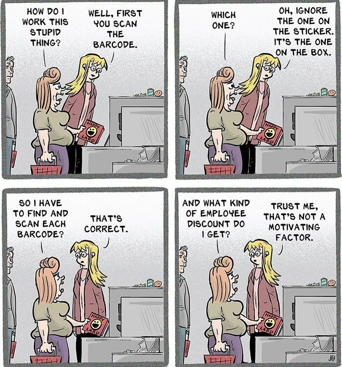 Artist Creates Humorous Cartoons Retail Workers And Ordinary People Are Likely To Relate To (44 New Pics)